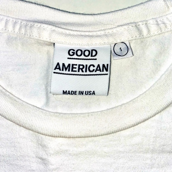 Good American White Long Sleeve Silver Star TShirt - Picture 3 of 9